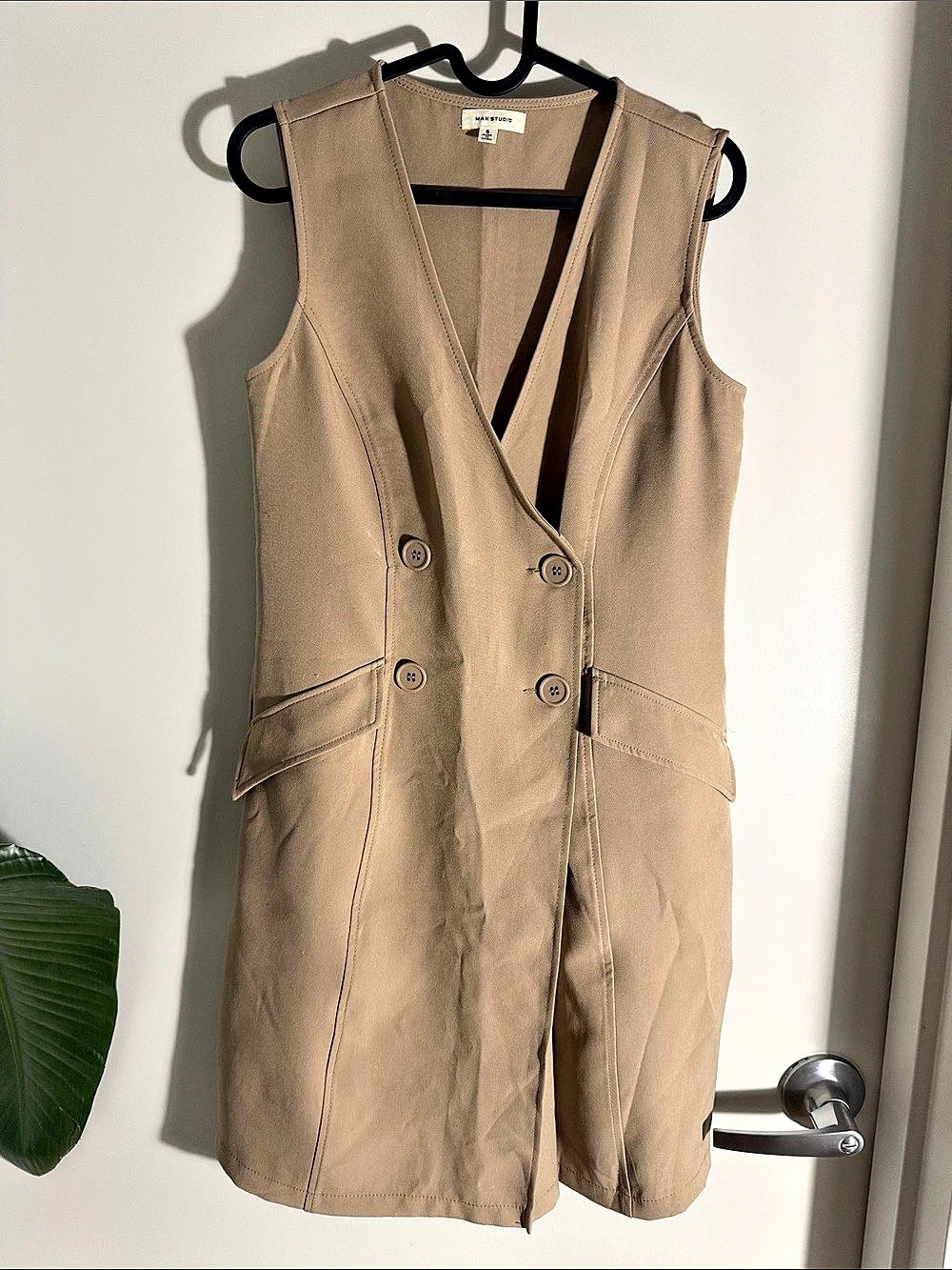 Max Studio Sleeveless Romper in Brown Size Small Like New